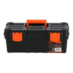 Tactix Plastic Tool Box Black and Orange 13inch